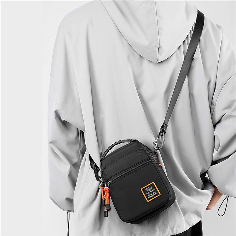 Moda masculina náilon pequena bolsa casual mini bolsa masculina crossbody ombro mochila masculina carteira e bolsa