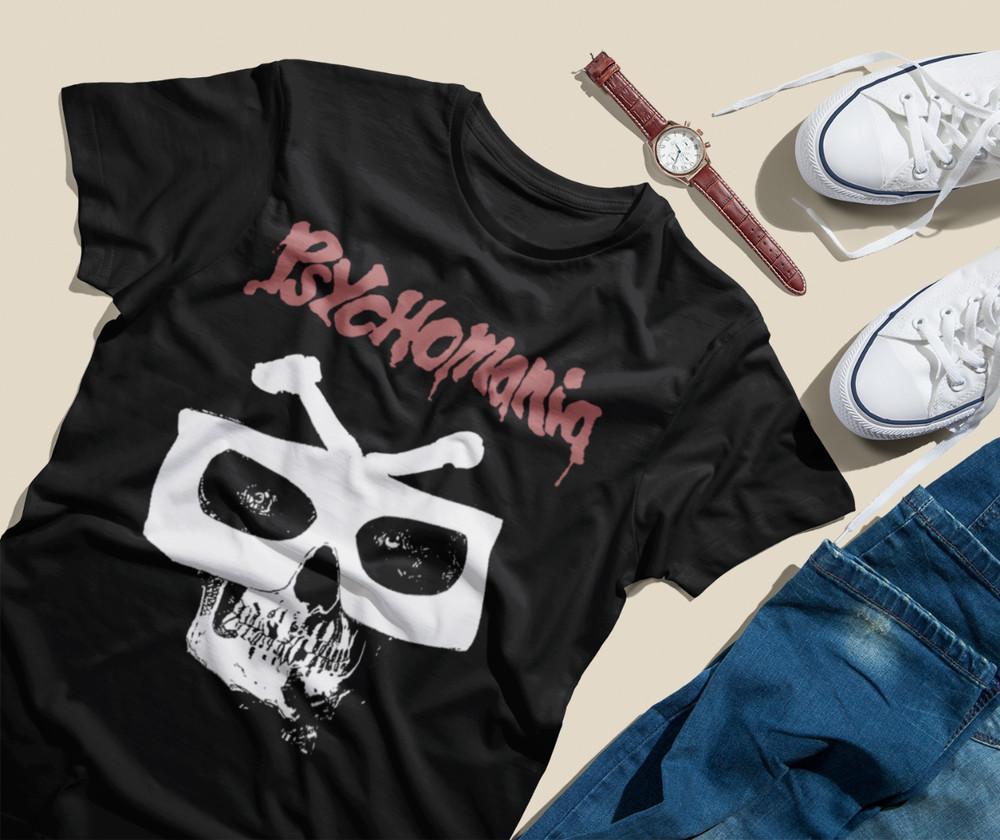 Psychomania tee shirt T shirt short sleeve screen print biker cult b movie Unisex T-Shirt M