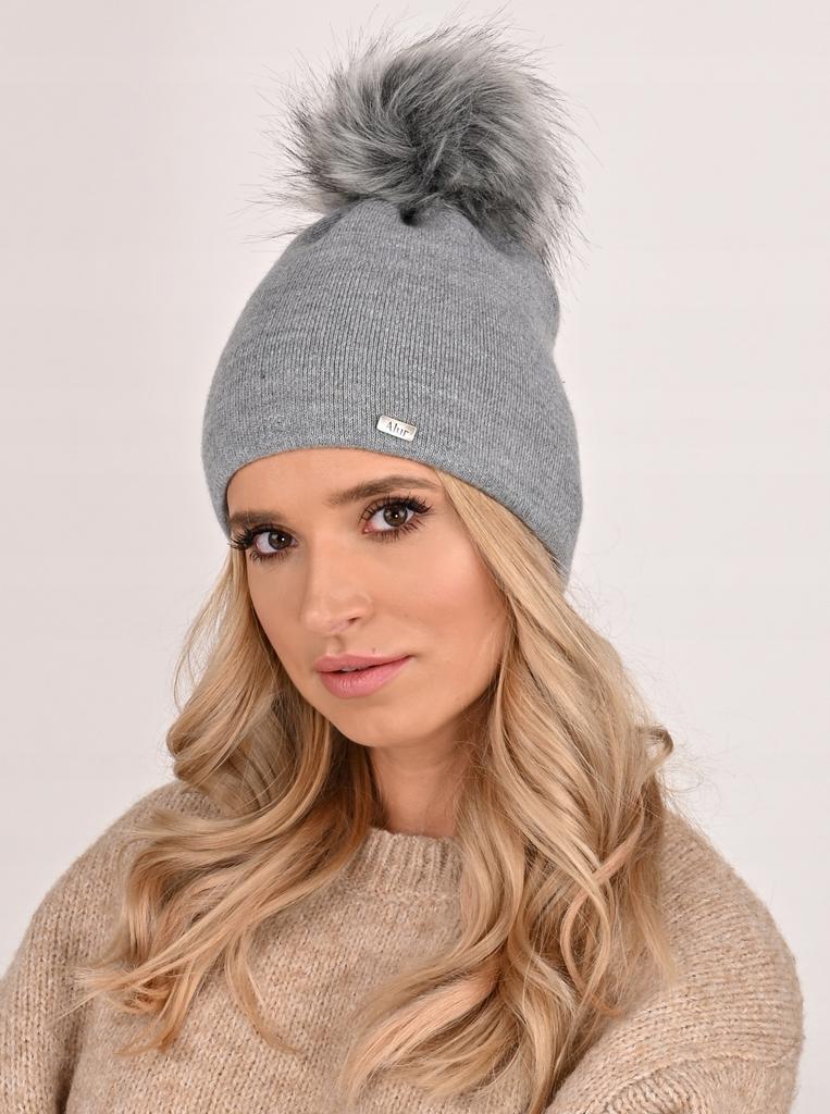 Winter Hat With Pompom, Two Layers A13