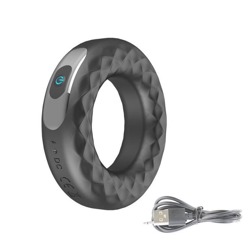 Silicone Rechargeable Vibration Cock Ring with Remote Control for Enhanced Male Performance