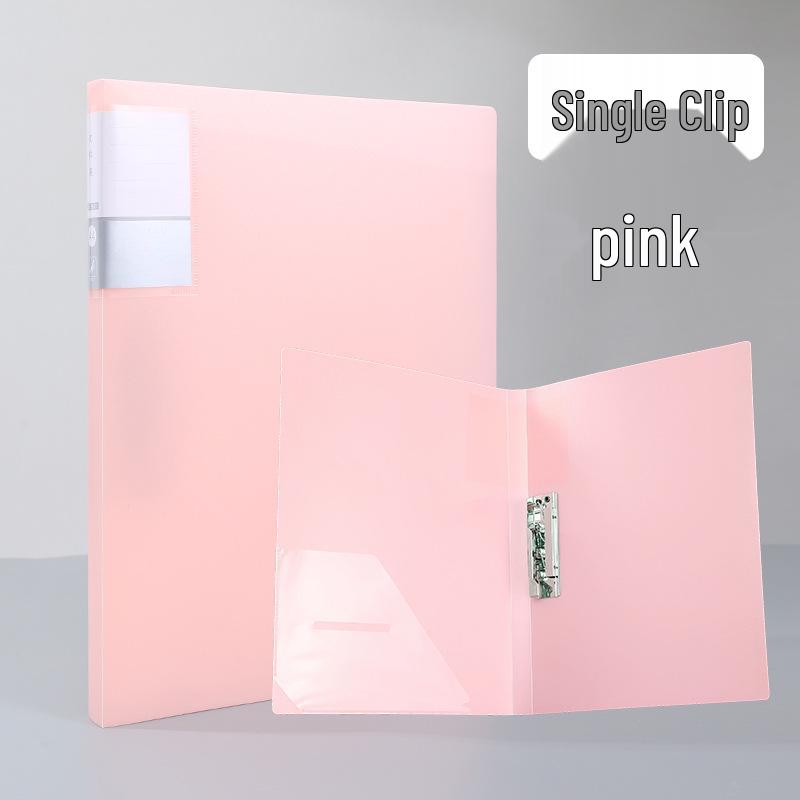 Morandi A4 Student Folder: Loose-leaf Paper Holder, Double Clip Organizer, Single Clip, Roll Holder