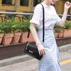 Moda Kadın Ilmek Tasarım PU Deri Çanta Küçük Omuz Messegner Çanta Yüksek Kaliteli Crossbody Çanta