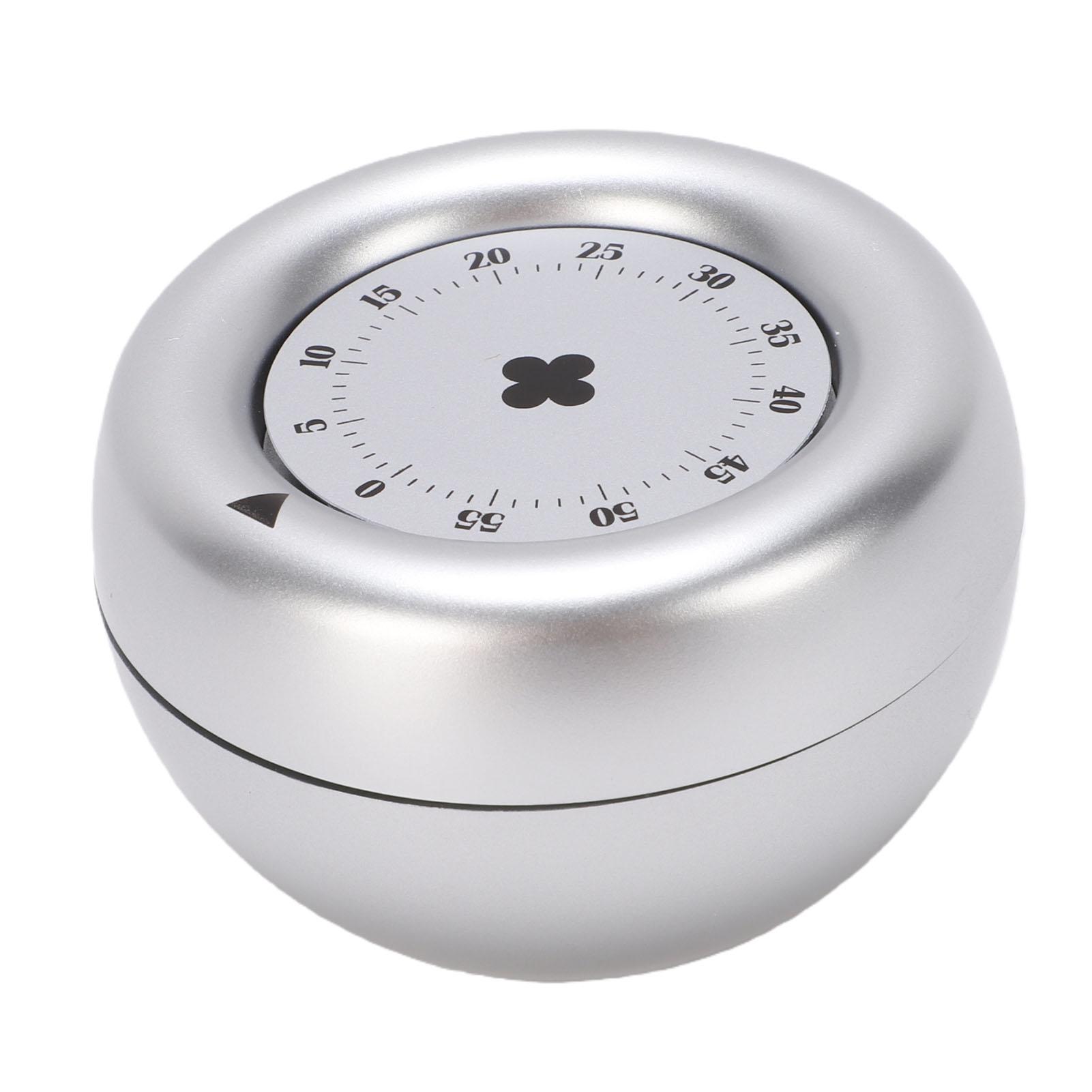 

Kitchen Visual Timer Magnetic Visual Cooking Mechanical Timer with Loud Alarm for Nap Alarm Study Reminder Creamy Yellow Metallic Color