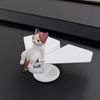 Solar Powered Rotating Airplanes Car Accessory Dashboard Decoration ABS Craft with Secure Silicone Mount for Long Travel