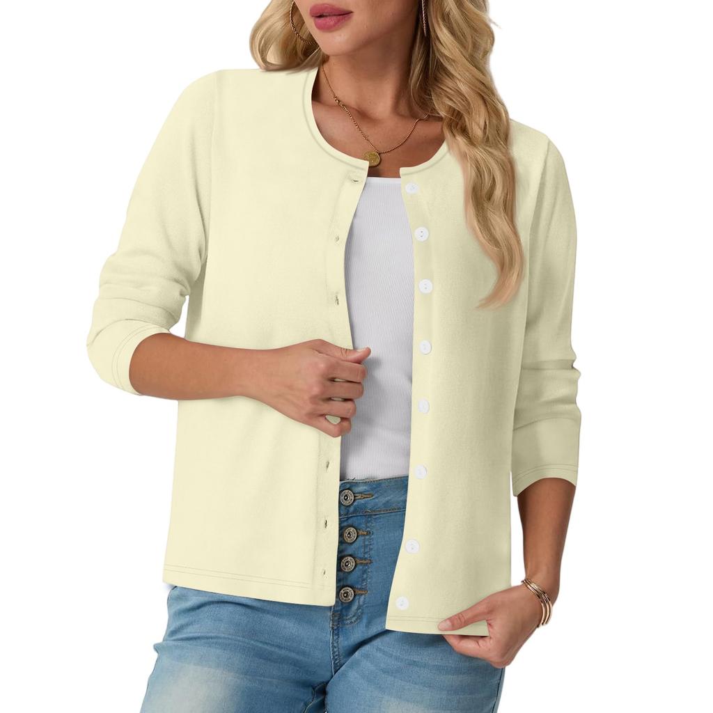 Women's Fashion Casual Comfortable Solid Color Cardigan Jacket