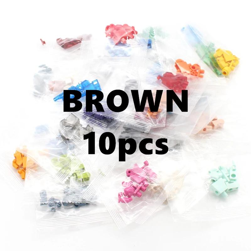 

10 шт./лот Строительные блоки Однотонный Мини-кубик для куклы Без принта 40 цветов Фигурки Кирпичики MOC Аксессуар Дисплей Игрушка Детский подарок коричневый