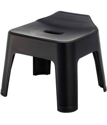Yamazaki Hanging Bath Chair, Black, Approx. W34 X D32 X H29cm (Seat Height: Approx. 25cm), Tower Series, Breathable and Quick-Drying, 5384