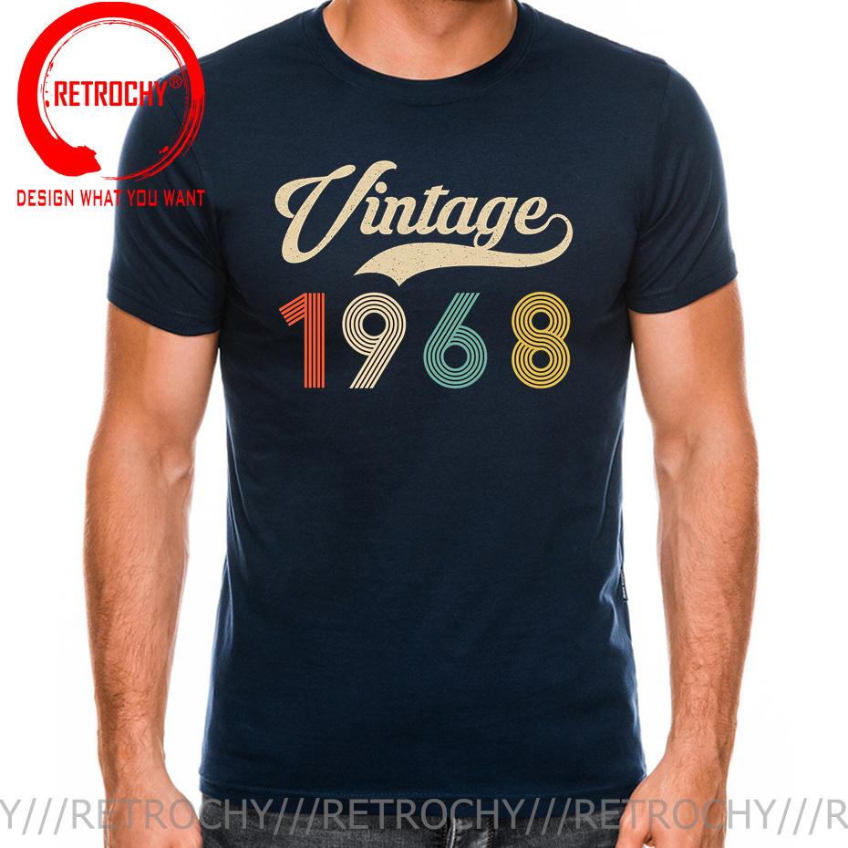 Vintage 1968 Classic 50 Years Old Birthday T Shirt Made in 1968 50Th Birthday Tshirt Father Day Present Born in 1968 Tee Shirt