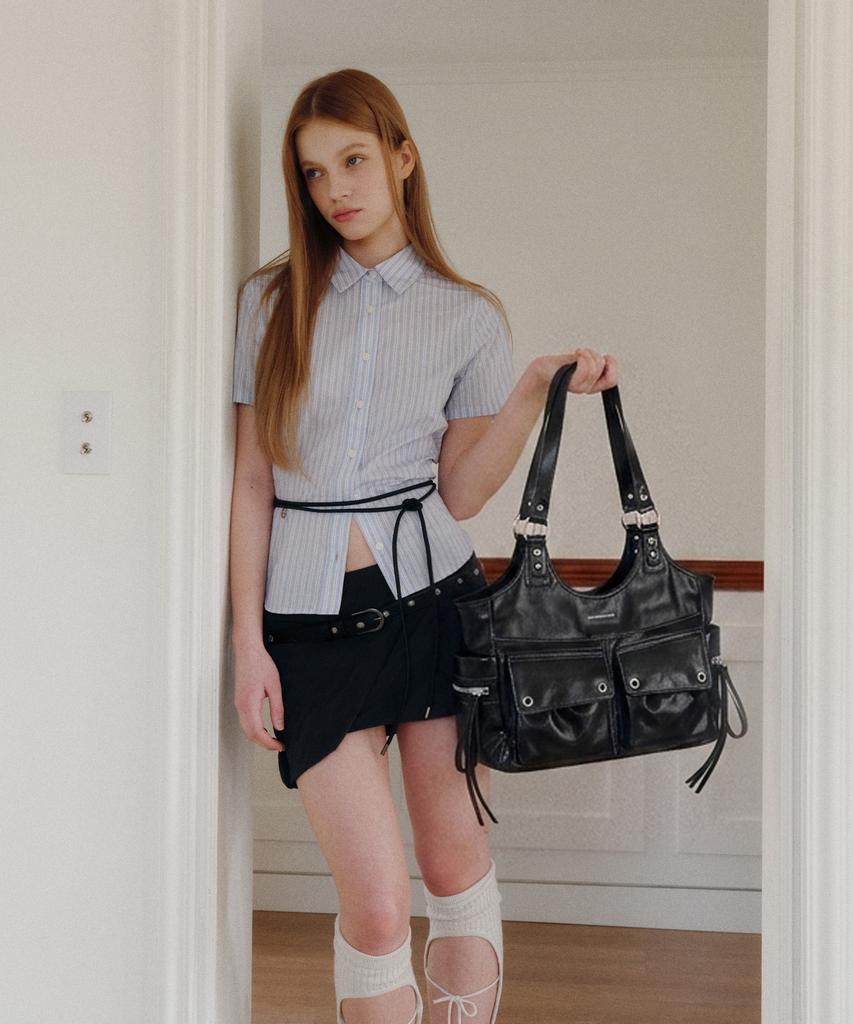 Jill By Jillstuart [Megan] Vintage Pocket Shoulder Bag - 2 Colors