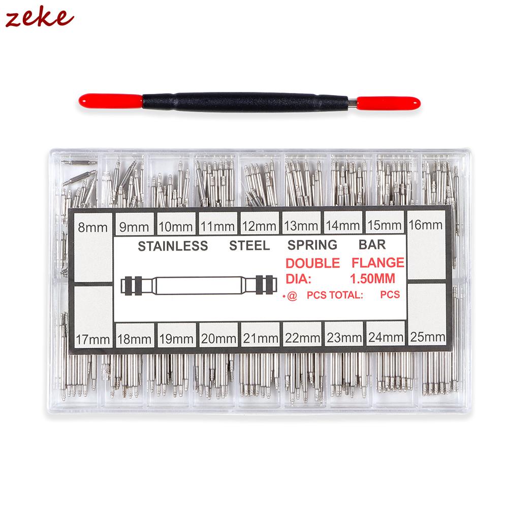 270 Stück/Set 360 Stück/Set Federstege aus Edelstahl Durchmesser 1,5 mm/1,8 mm Länge 8 mm - 25 mm Uhrenarmband Armband Gürtel Uhrenreparaturwerkzeug Stift