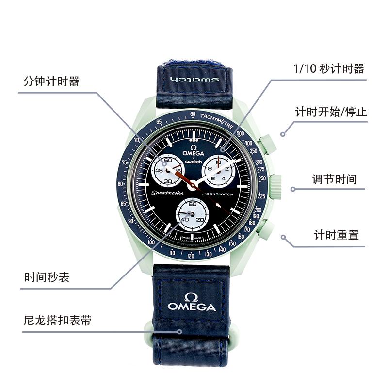 Swatch Reloj Verde para Hombre 42mm SO33G100 SO33G100