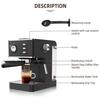 Kompakt halvautomatisk italiensk kaffemaskin med melkeskummer