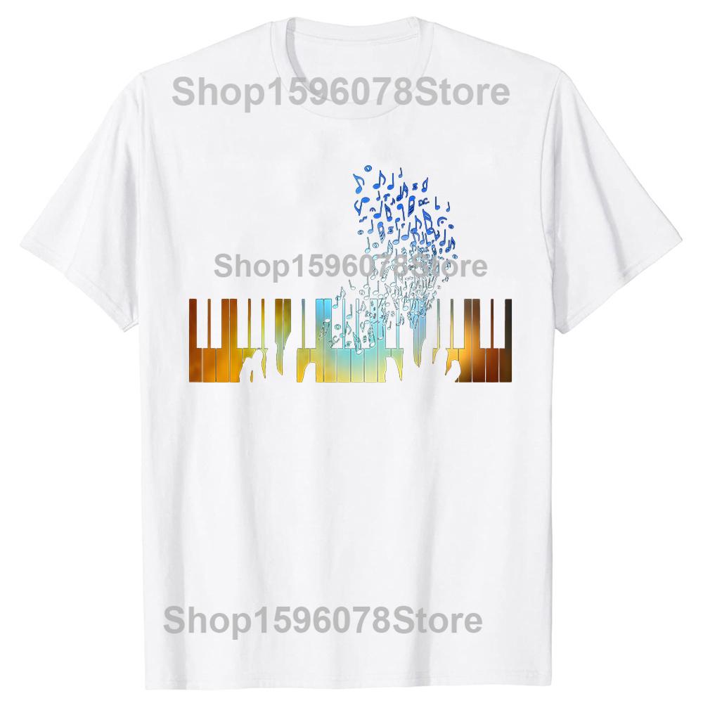 Funny Piano Keyboard Pianist 100 Cotton Tshirts Men Womens Fashion Casual Tshirt Loose Oversized Streetwear T Shirt
