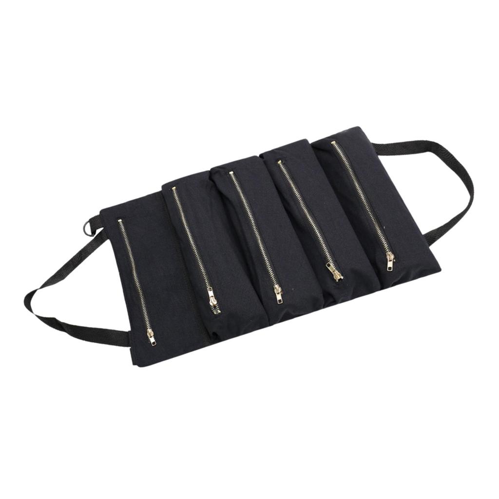 Roll up Tool Bag Wrench Organizer Collapsible Storage Case Heavy Duty Canvas Multipurpose