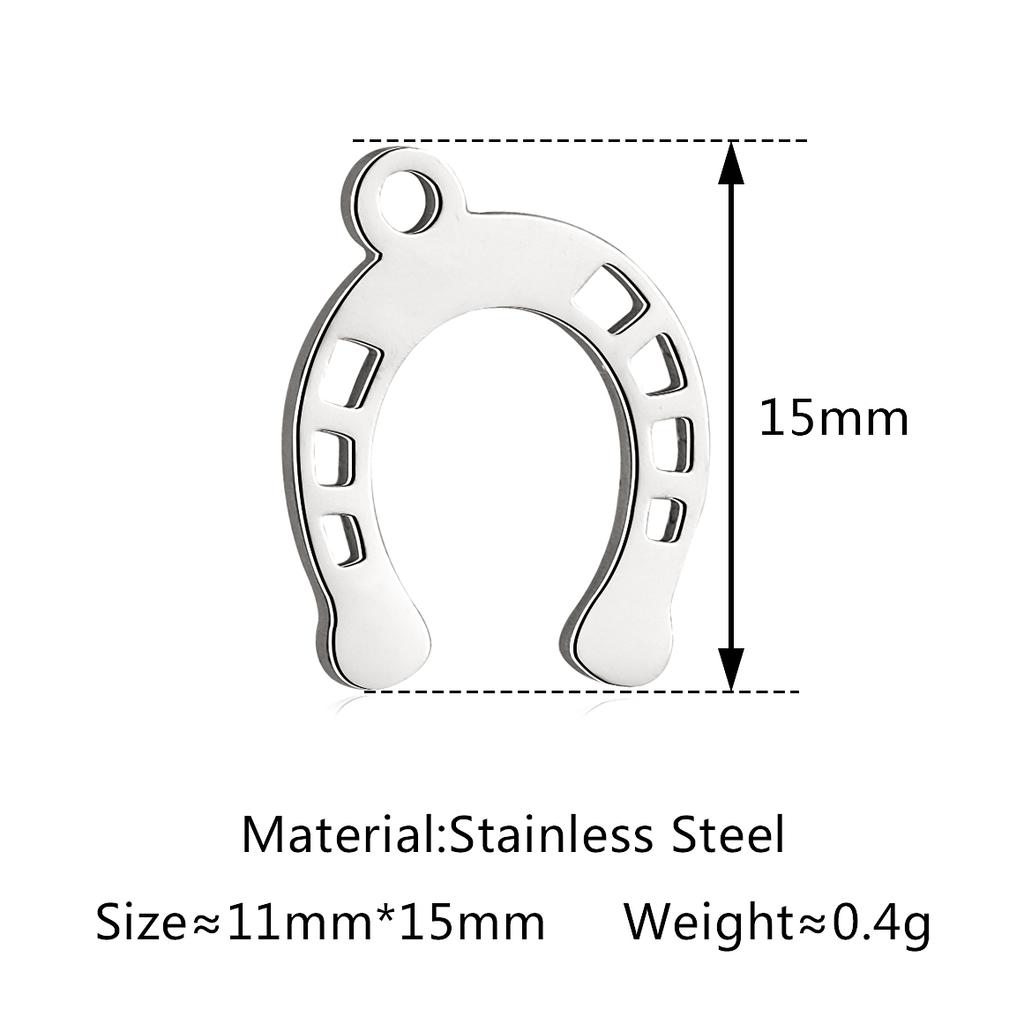 5Pcs Horse/Hat/Horseshoe/Cactus/Boot Charms Stainless Steel Western Cowboy Pendants DIY Bracelet Necklace Crafts Jewelry Making