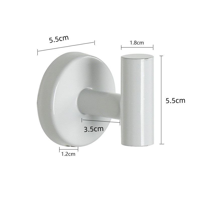 Stainless Steel No-Drill Suction Cup Wall Hook for Coats & Hats - Black