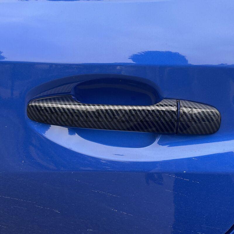 Carbon Fiber Pattern Car Door Handle Cover Sticker Overlay Styling Auto Accessories For Subaru Levorg 2015-2019 2018 2017 2016