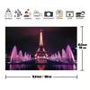 1 Piece of Eiffel Tower Paris Night View Wall Decoration Made of Polyester Suitable As a Background for Weddings and Parties