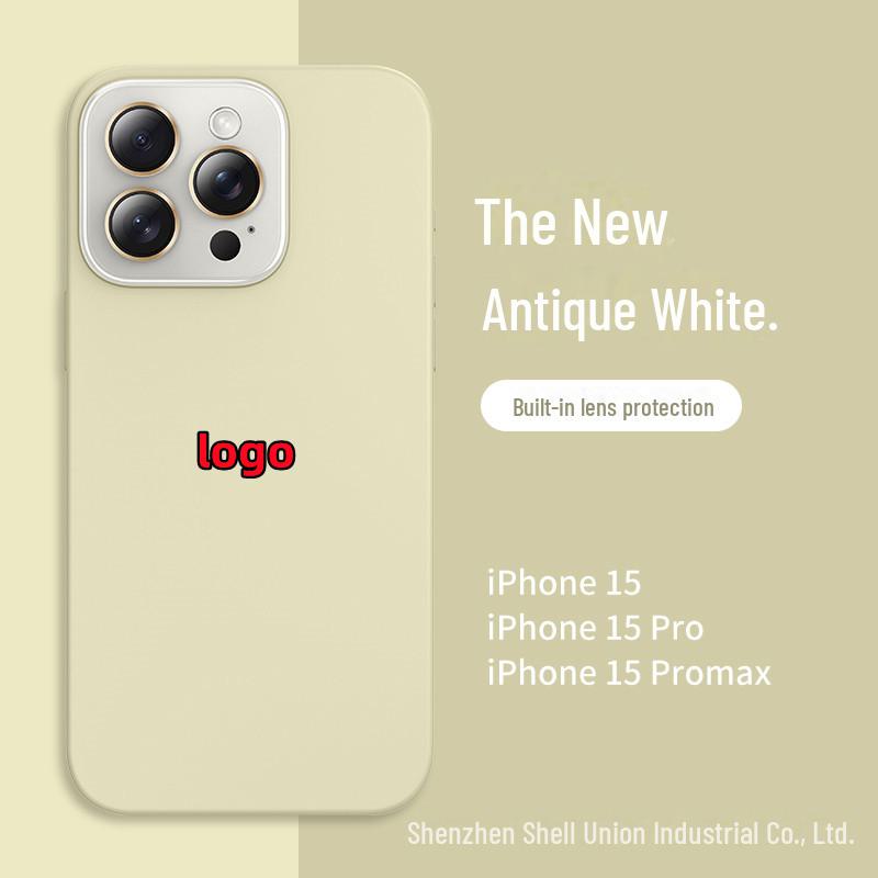 Crystal Lens Mobile Phone Case - Liquid Silicone Small Window for Apple 15 Pro Max, 14/13 Anti-fall Cover