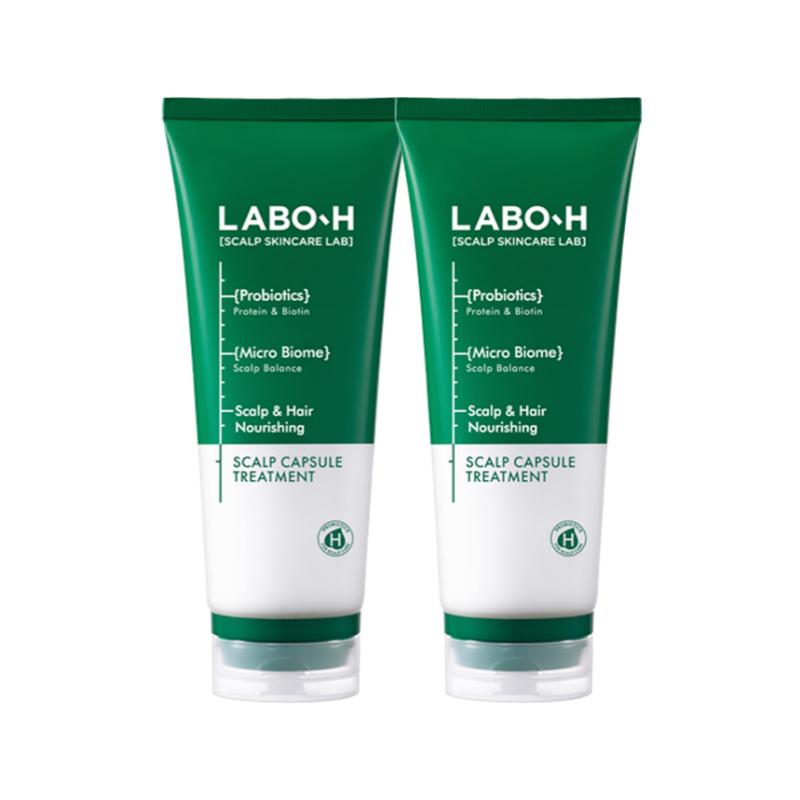 LABO-H Scalp Capsule Hair Treatment | Silicone-Free Strengthening & Volumizing Mask | 220ml x 2pcs (Duo Pack)