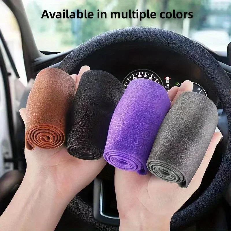 Silicone Rubber Car Steering Wheel Cover, Elastic Protective Cover, Silicone Rubber Interior Decorative Cover
