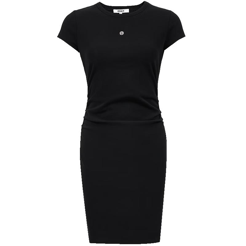 

ONLY 2025 Spring Metal Detail Cinch-Waist T-Shirt Dress S