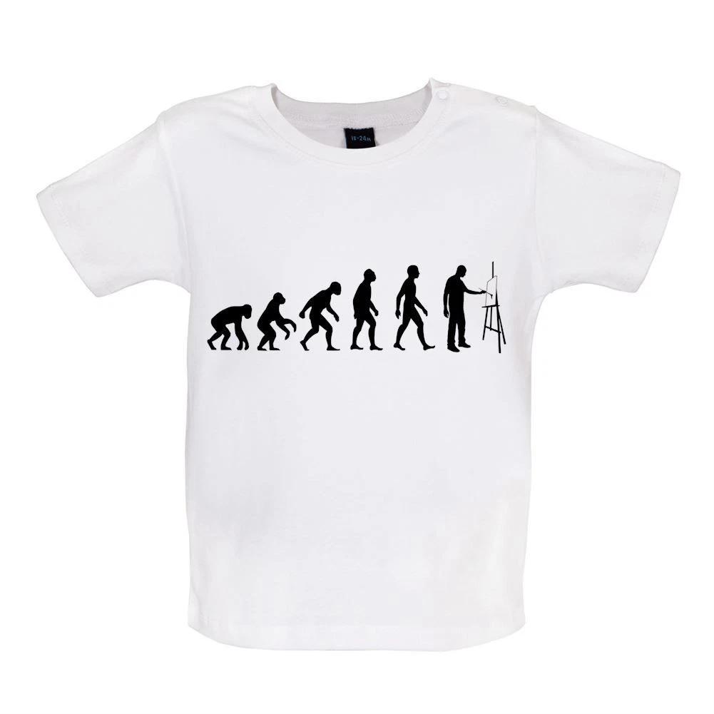 Evolution Of Man Artist - Baby Kids Boys Girls Unisex T-Shirt / Babygrow - Art Painter Painting Drawing 130