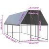 Vidaxl Outdoor Chicken Coop, 2X6X2 M, Galvanized Steel