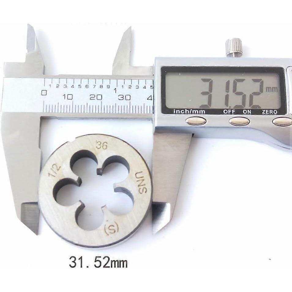 1/2-36 HSS Tap And Die Set UNS Machine Thread Tap And UNS Round Thread Die Right Hand