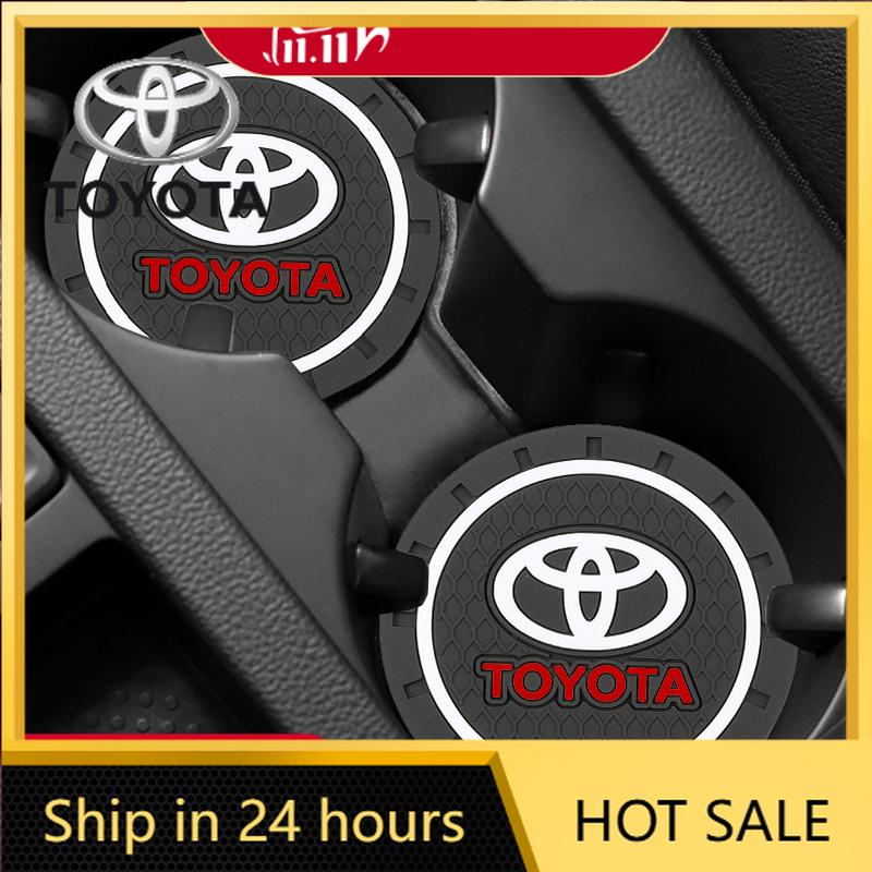 Toyota 2026 New Hub Caps Car Coaster Water Cup Bottle Holder Anti-slip Pad Mat Silica Gel Waterproof Toyota Car Sticker