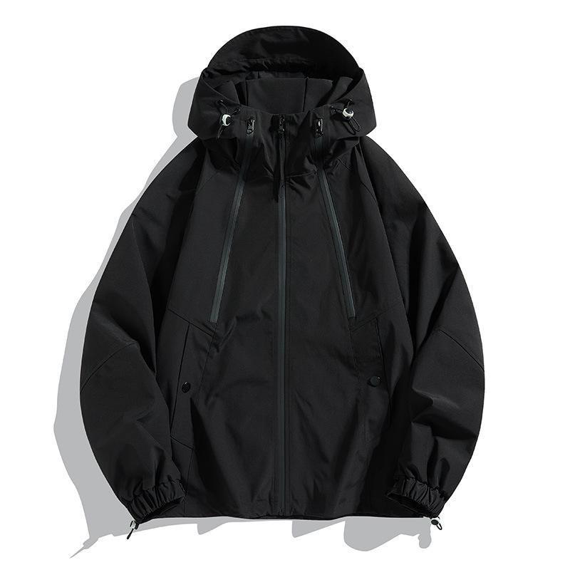 

Ветровка с капюшоном Mountain Series Colorblock - Весна/Осень, Ветрозащитная, Дышащая, Модная парная куртка для активного отдыха M