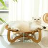 Breathable Wood Cat Bed Sturdy Comfortable Dog Hammock with Support Heavy Duty Round Kitten Sleeping Bed Outdoor Beds