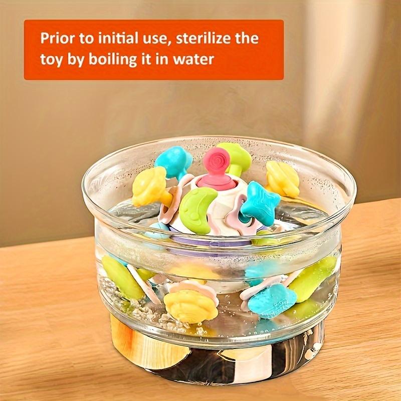 Colorful Manhattan Atomic Ball for Youngsters - Soft Boiled Rubber Space-Themed Hand Grip&Teether Toy with Musical Notes,Ideal for Youngsters Playtime