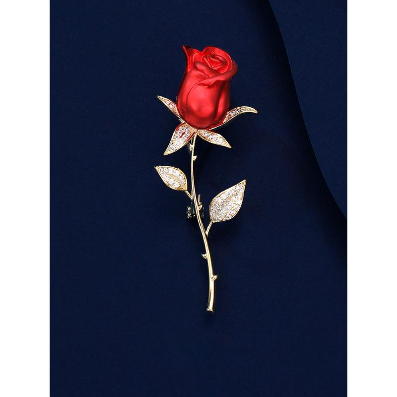 

Высококлассная женская изысканная брошь в виде розы