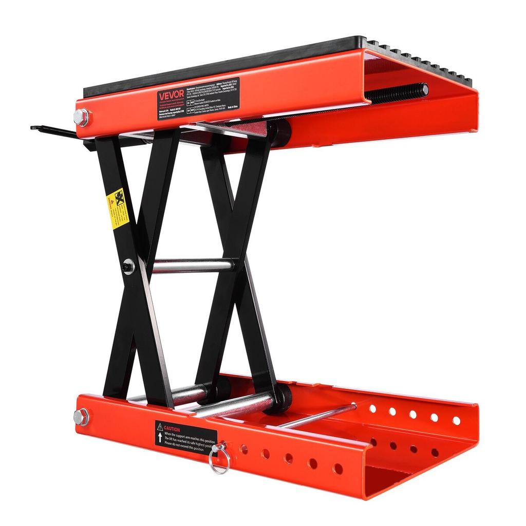 Motorcycle Scissor Lift Jack 1200lbs Wide Deck Motorcycle Lift Stand Crank