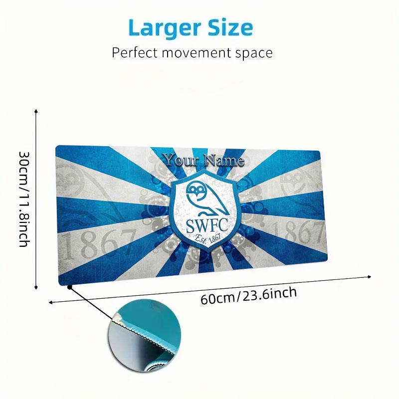 Sheffield Wednesday Football Club Custom Name Large Size Mouse Pad Large Gaming Table Cushion Non-slip Laptop Tablet Big Mousepad XXL Mat Mini PC Play