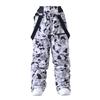 New Men Women Camouflage Snowboarding Pants Suspenders Ski Pants Windproof Waterproof Warm Couple Snow Trousers Waist Protection