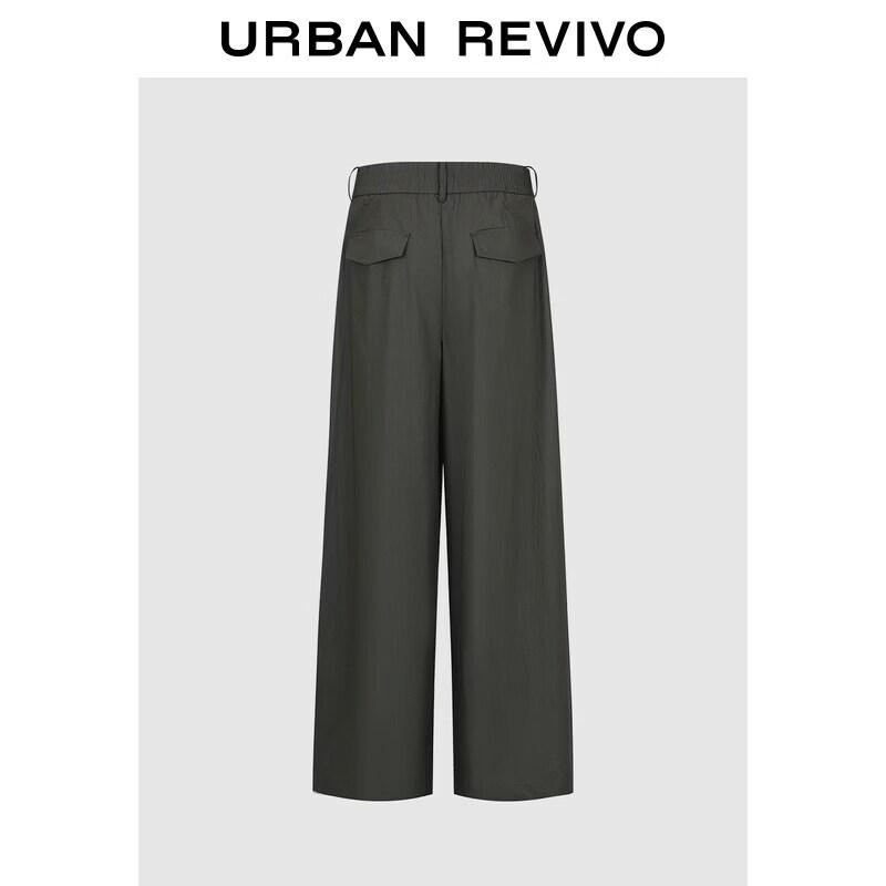 Women s Pleated Cotton High-Waist Wide-Leg Pants S