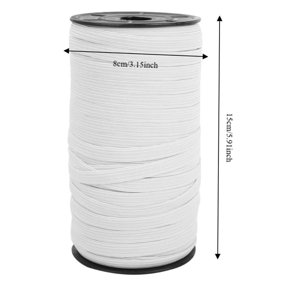 

1pcs Heavy Stretch Flat Elastic Ribbon White&Black Elastic Cord Rope Sewing Accessory білий