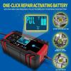 8A Car Full Automatic Battery Charger Digital LCD Display 12/24V Touch Screen Pulse Repair Fast Power Charging Wet Dry Lead Acid