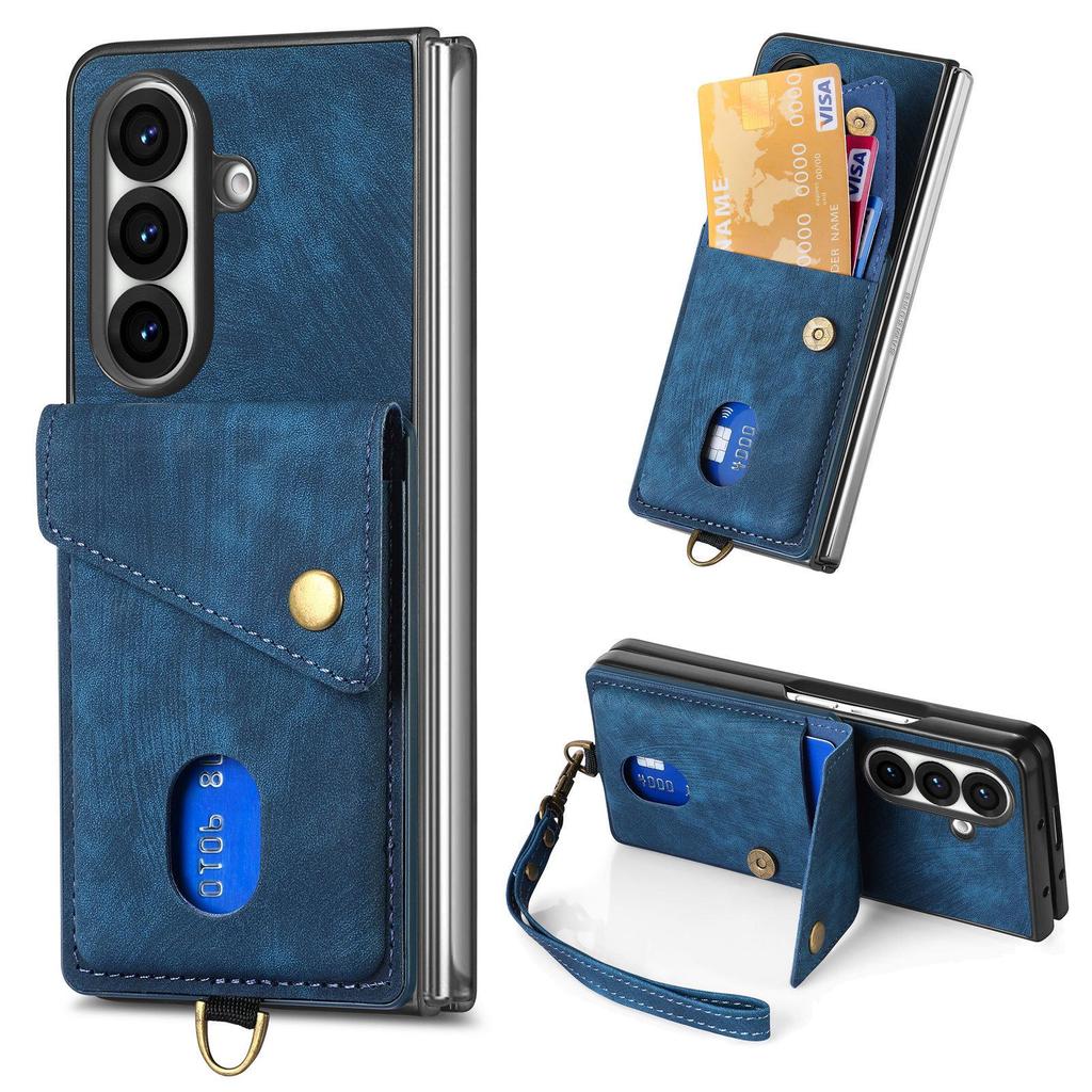 Samsung Z Fold7/Z Fold6 Magnetic Leather Texture Folding Case