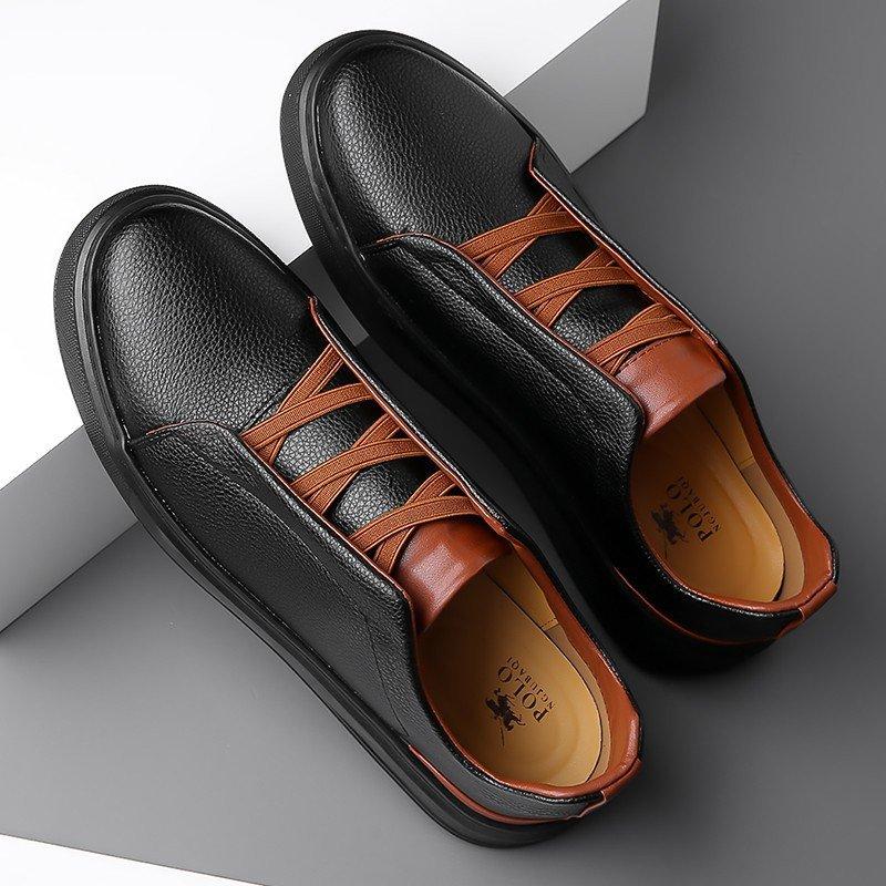 High quality and high-quality genuine leather luxury loafers for men's casual sports shoes fashionable flat soled men's shoes