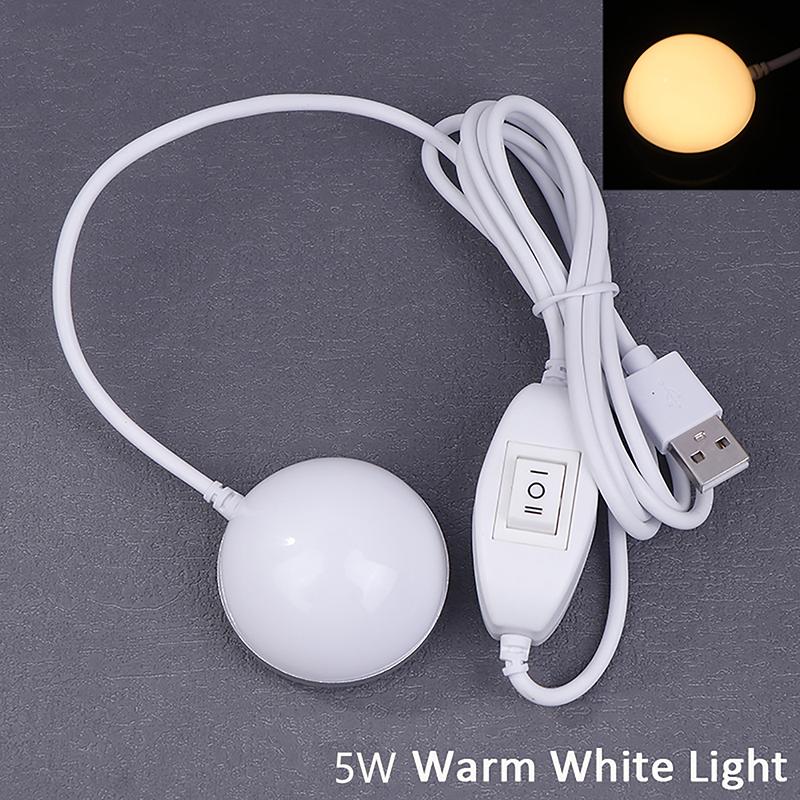 

1 шт. USB 5 В міні світлодіодний нічник для гуртожитку Портативний магніт 2 Вт 5 Вт світлодіодний настінний світильник для спальні для кемпінгу на відкритому повітрі Аварійна лампа 5W жовтий