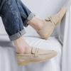 Fashion Spring New Suede Loafers Men Casual Shoes Luxury Brand Mens Breathable Slip On Driving Shoes Nubuck Leather Moccasins Shoes
