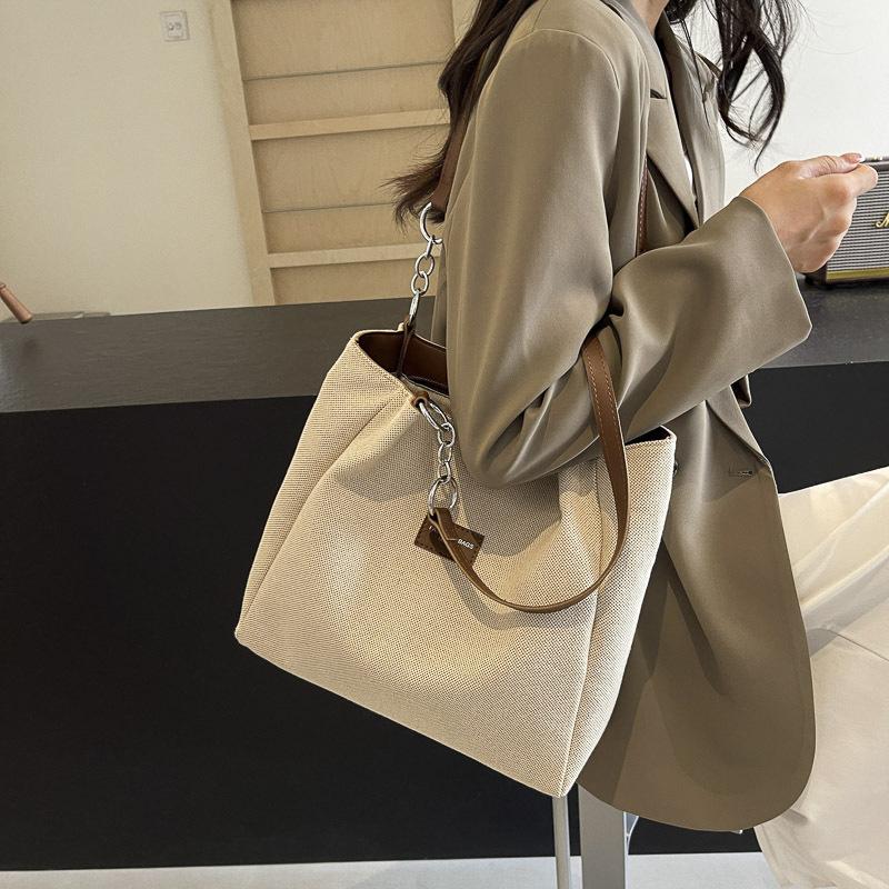 Large Capacity Bag 2025 New Bag Women's Bag Popular Versatile Canvas Bag Commuter Tote Bag