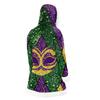 Unisex Casual And Fashionable Plush Collar Hooded Long Sleeved Carnival Print Jacket