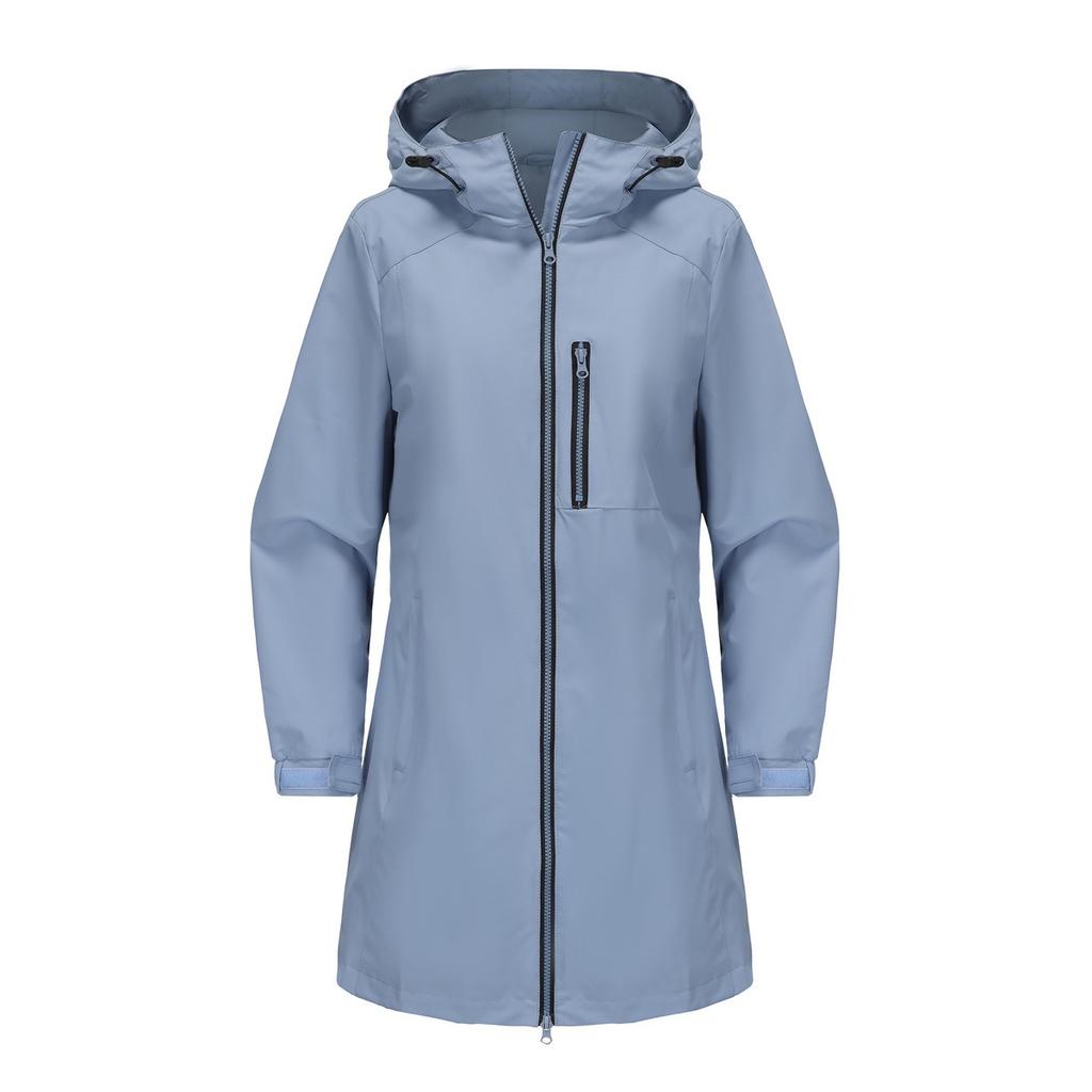Damen 2025 Outdoor Winddichte Wasserdichte Jacke Kapuze Langarm Locker Lässig Frühling Herbst Mantel
