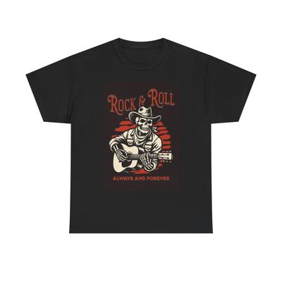 T-shirt Rock and Roll Scheletro Vintage Grafica retro Unisex Cotone Pesante