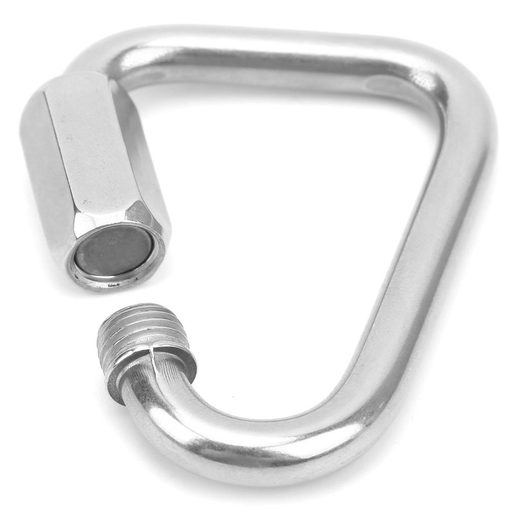 Triangular Quick Link Stainless Steel Triangular Quick Screw Lock Carabiner for Mountaineering8mm