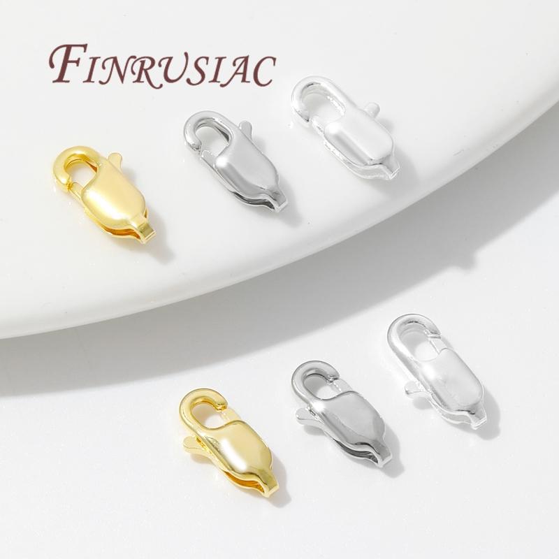 18K Gold Plated Lobster Clasp For Jewelry,Fasteners For Bracelets Accessories,Connector Clasps Findings For DIY
